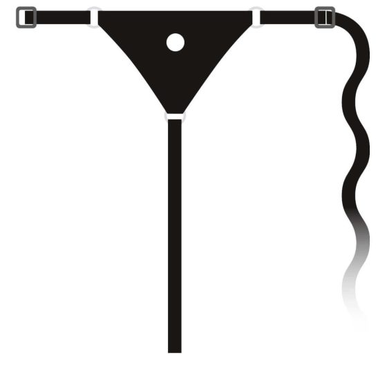 You2Toys Silicone Strap-On - přepínatelné dildo (černé)