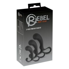 Rebel - 3dílná sada vibrátorů na prostatu (černá)