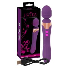 Javida Double - masážny vibrátor (fialový)
