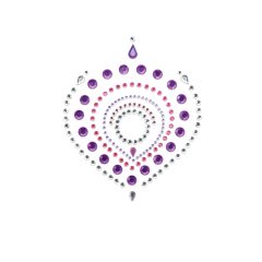   Sada intimních šperků s třpytivými diamanty - 3 kusy (růžovo-fialová)