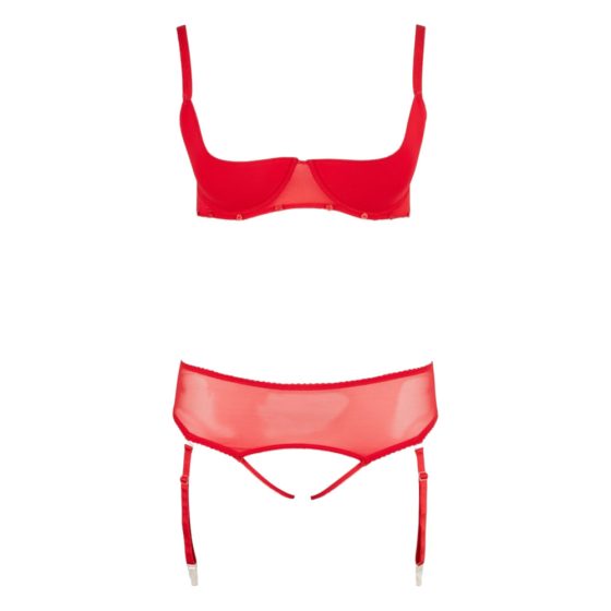 Cottelli Plus Size - variabilní dvojice spodního prádla (červená) - 90D/XL