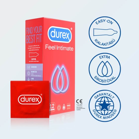 Durex Feel Intimate - tenkostěnné kondomy (12 ks)