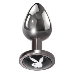 Playboy Tux - anální dildo - malé (stříbrné)