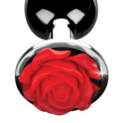 Booty Sparks - anální dildo s růžemi (stříbrné)
