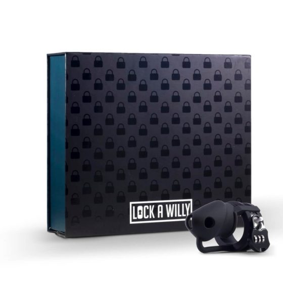 LOCK A WILLY - silikonová klec na penis (černá)