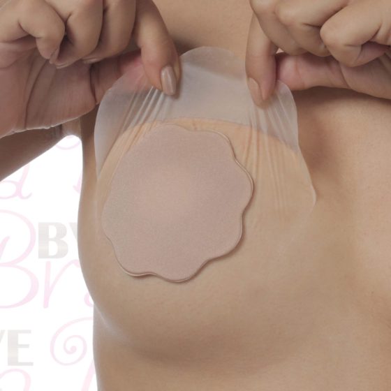 Bye Bra F-H - neviditelná náplast na zvětšení prsou - nahá (3 páry)
