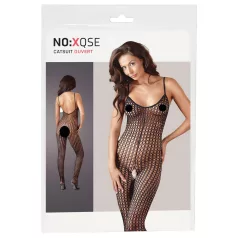   NO:XQSE - δαντελωτή ολόσωμη φόρμα (μαύρη) - M/L