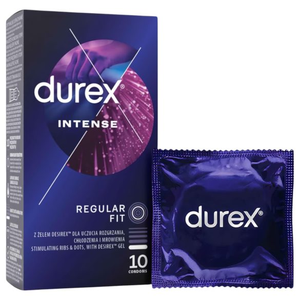 Durex Intense - ραβδωτό και κουκκιδωτό προφυλακτικό (10τμχ)