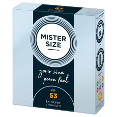   Mister Size λεπτά προφυλακτικά - 53mm (3 τεμάχια)
