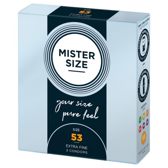 Mister Size λεπτά προφυλακτικά - 53mm (3 τεμάχια)