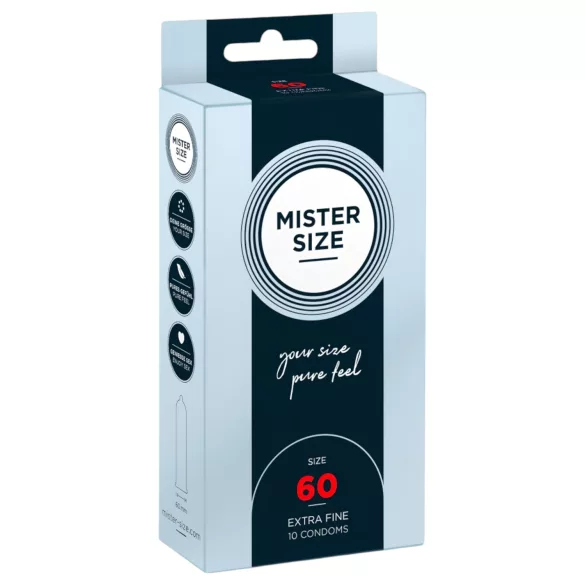 Mister Size - λεπτό προφυλακτικό - 60mm - συσκευασία 10 τεμαχίων
