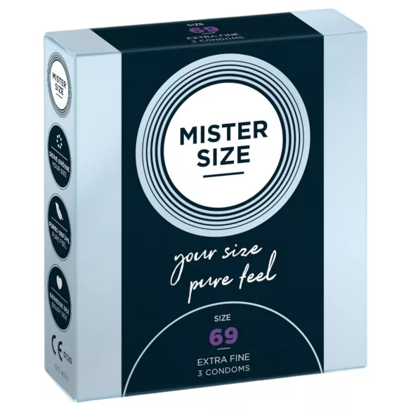 Mister Size - λεπτό προφυλακτικό - 69mm - 3 τεμάχια