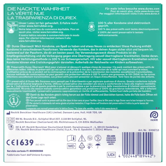 Durex Surprise Me - προφυλακτικά ποικιλία - 30 τεμάχια