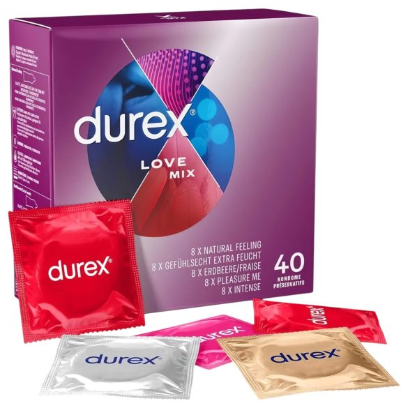 Durex Love Mix - πακέτο προφυλακτικών (40τμχ)