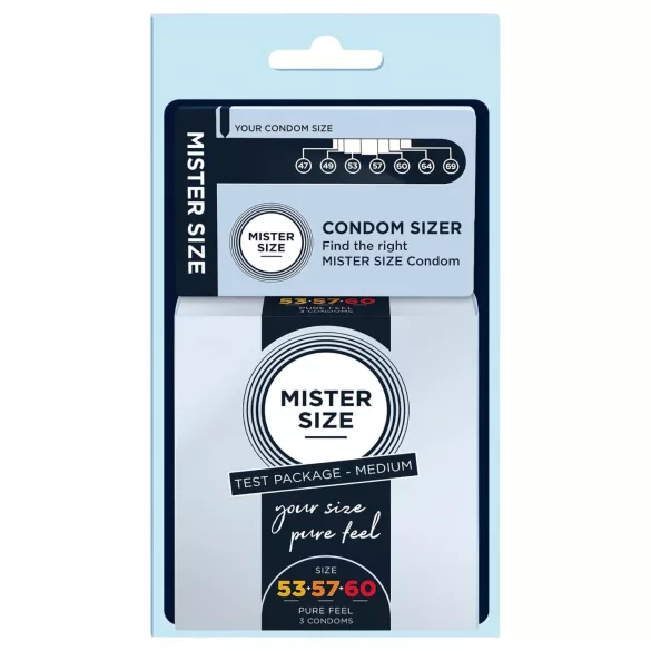 Mister Size - Προφυλακτικά δοκιμής με μετρητή πέους - 3 τεμάχια