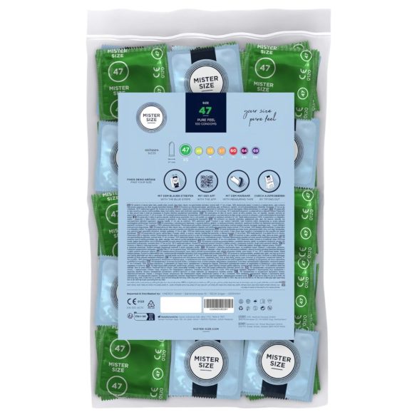 Mister Size - λεπτό προφυλακτικό - 47mm - συσκευασία 100 τεμαχίων