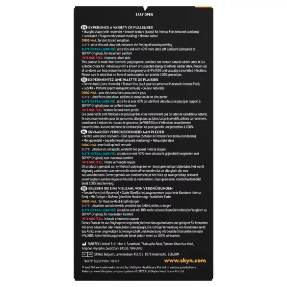 SKYN Selection+ - συλλογή προφυλακτικών χωρίς λάτεξ (10 τεμάχια)