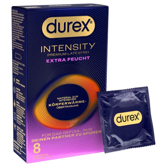 Durex Intensity - επιπλέον λιπανμένο, χωρίς λάτεξ προφυλακτικό (8 τεμάχια)