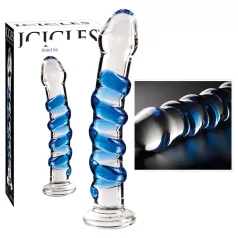   Icicles No. 5 - γυάλινο δονητής σπιράλ - διαφανές μπλε