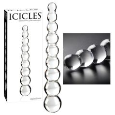   Icicles No. 2 - γυάλινος δονητής με σφαιρίδια (διάφανος)