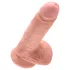 King Cock - ρεαλιστικό dildo με όρχεις - 18cm - φυσικό χρώμα