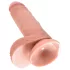 King Cock - ρεαλιστικό dildo με όρχεις - 18cm - φυσικό χρώμα