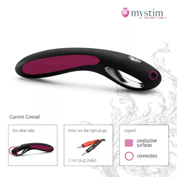 Mystim Current Conrad - ηλεκτροδιό δονητής σιλικόνης