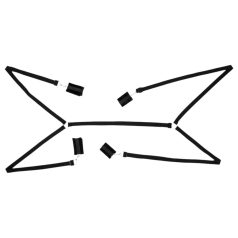   Bad Kitty - βελούδινο σετ δεσιμάτων κρεβατιού (5 τεμάχια)