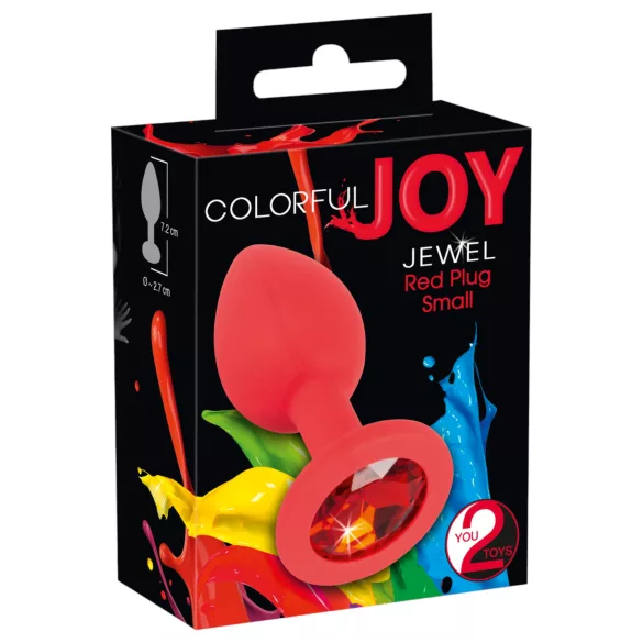 You2Toys - Colorful JOY - σιλικονούχο πρωκτικό βύσμα - μικρό (κόκκινο)