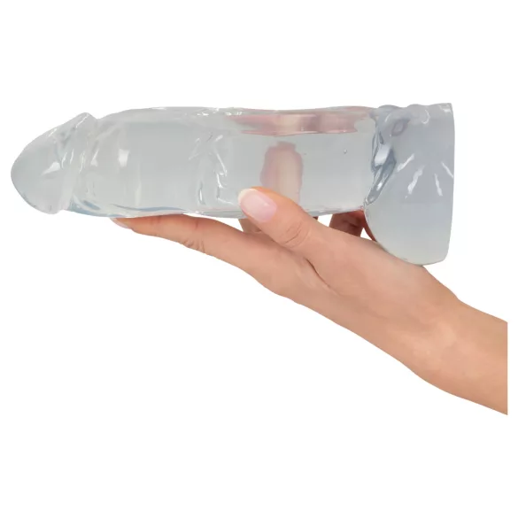 Crystal Clear Big Dong - ζελέ γιγάντιο δονητικό ομοίωμα (21,5 cm)