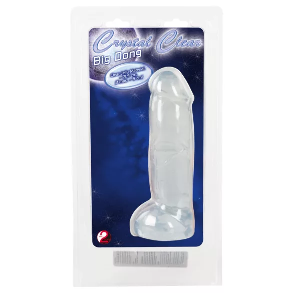 Crystal Clear Big Dong - ζελέ γιγάντιο δονητικό ομοίωμα (21,5 cm)