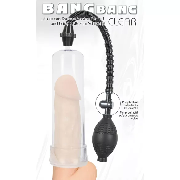Bang Bang - αντλία πέους - διάφανη