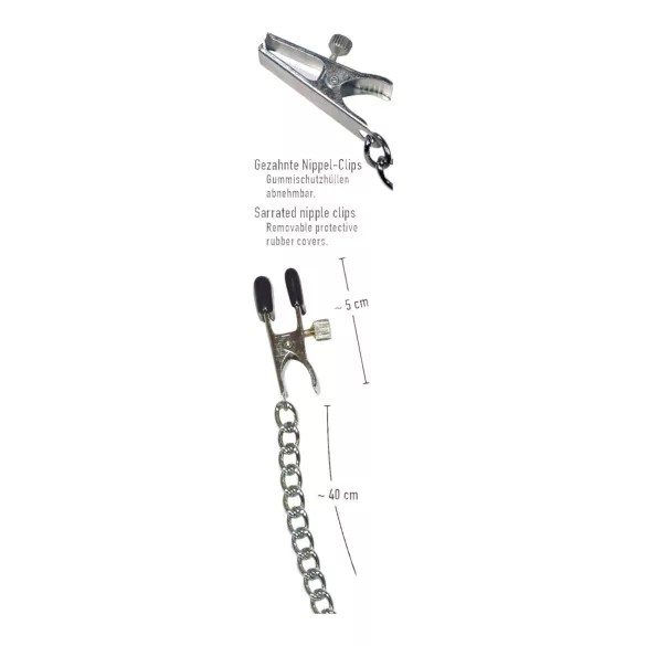 Σφιγκτήρας θηλών με αλυσίδα - ρυθμιζόμενος