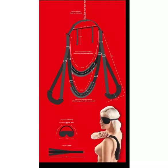 Bad Kitty - σεξουαλική κούνια - μαύρο