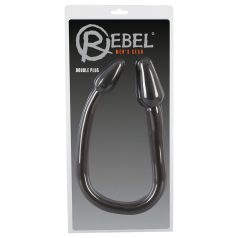   Rebel Double Plug - διπλό κωνικό πρωκτικό παιχνίδι (μαύρο)