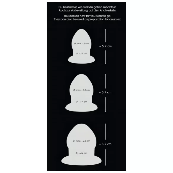 You2Toys - Stretching Plug Kit - σετ πρωκτικών plugs - 3 τεμ. (μαύρο)