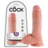 King Cock 8 με όρχεις dildo (20 cm) - φυσικό