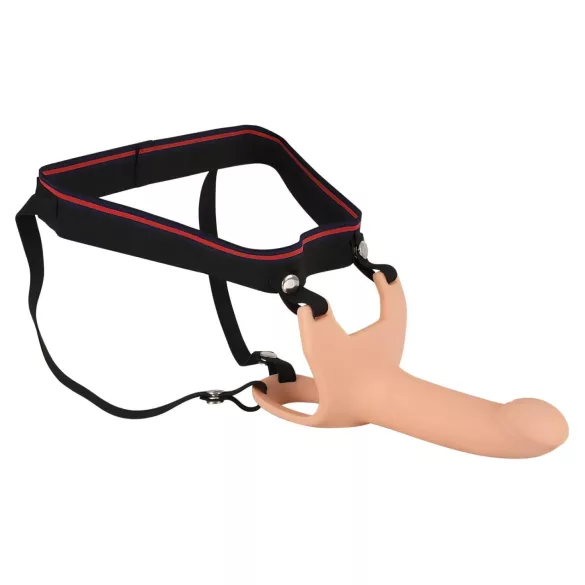 You2Toys - strap-on μεσαίο - κοίλο dildo - φυσικό χρώμα