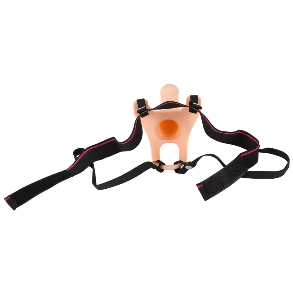 You2Toys - strap-on μεσαίο - κοίλο dildo - φυσικό χρώμα