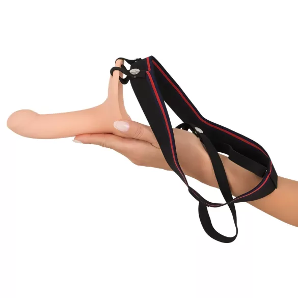 You2Toys - strap-on μεσαίο - κοίλο dildo - φυσικό χρώμα
