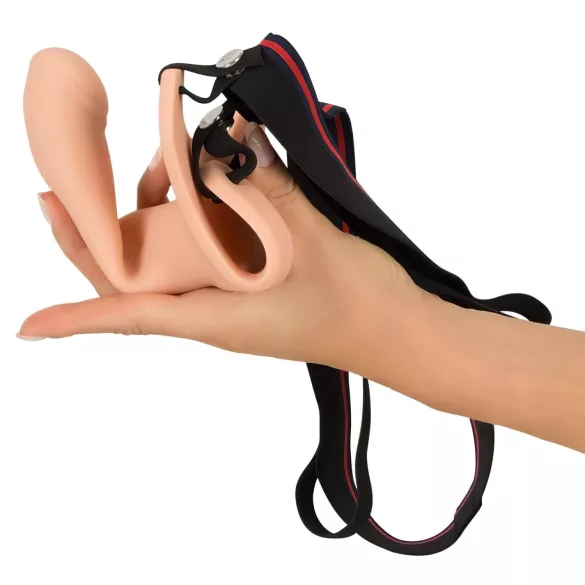 You2Toys - strap-on μεσαίο - κοίλο dildo - φυσικό χρώμα