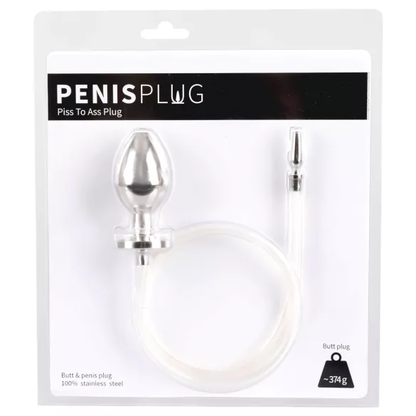 Piss to Ass Plug - διπλό βύσμα πρωκτού με ουρηθρικό διαστολέα - κοίλος