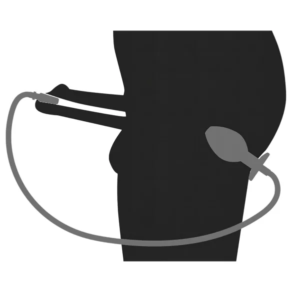 Piss to Ass Plug - διπλό βύσμα πρωκτού με ουρηθρικό διαστολέα - κοίλος