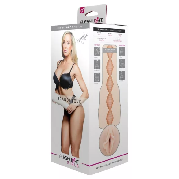 Fleshlight - τεχνητός κόλπος Brandi Love Heartthrobe - ρεαλιστική υφή