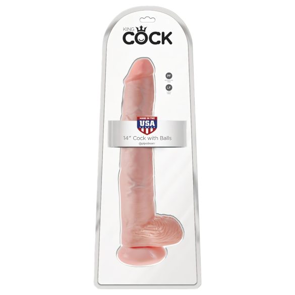 King Cock 14 μεγάλος δονητής με όρχεις (35cm) - φυσικός