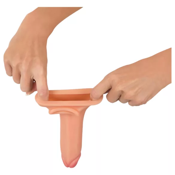 Realistixxx - προέκταση πέους με δαχτυλίδι - 19cm φυσικό