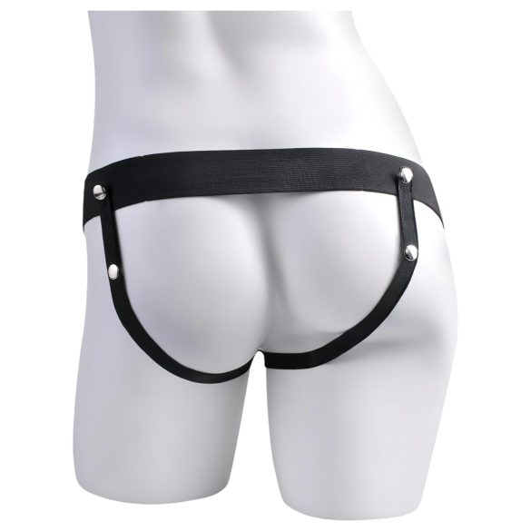 Fetish Strap-On 9 - ομοίωμα με ζώνη - κοίλο, εκσπερματώνει - φυσικό χρώμα