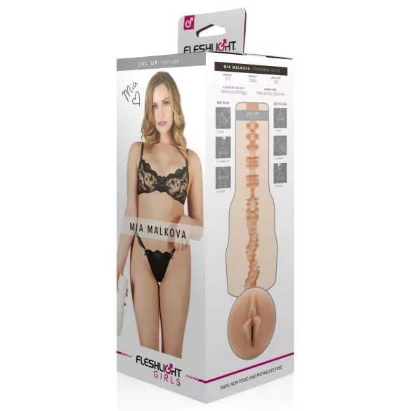 Fleshlight Mia Malkova LVL Up - ομοίωμα vagina - ρεαλιστική υφή - φυσικό χρώμα