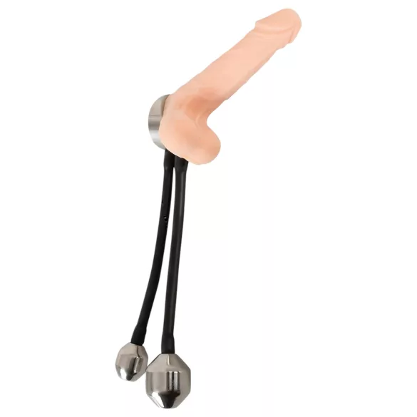You2Toys - δαχτυλίδι πέους με πρωκικό βάρος - σιλικόνη μαύρο