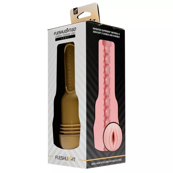 Fleshlight GO Μονάδα Εκπαίδευσης Αντοχής Lady - συμπαγής κολπικό (ροζ)